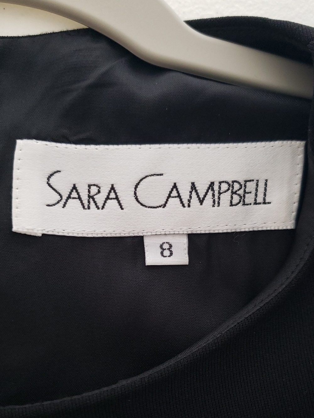 Sara Campbell Sleeveless Midi Sheath Dress 8 Black Office Career Work Business - Picture 14 of 16